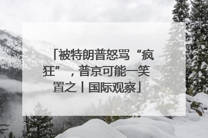 被特朗普怒骂“疯狂”，普京可能一笑置之丨国际观察