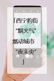 西宁豹街“烟火气” 燃动城市“夜未央”