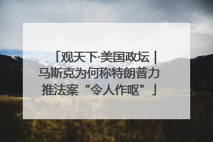 观天下·美国政坛｜马斯克为何称特朗普力推法案“令人作呕”