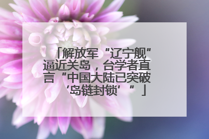 解放军“辽宁舰”逼近关岛，台学者直言“中国大陆已突破‘岛链封锁’”