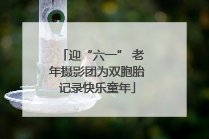 迎“六一” 老年摄影团为双胞胎记录快乐童年