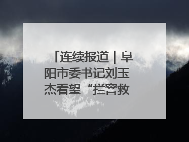 连续报道｜阜阳市委书记刘玉杰看望“拦窨救人”英勇团队