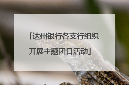 达州银行各支行组织开展主题团日活动