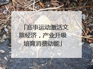 赛事运动激活文旅经济，产业升级培育消费动能