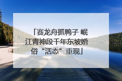 赛龙舟抓鸭子 岷江青神段千年东坡婚俗“活态”重现