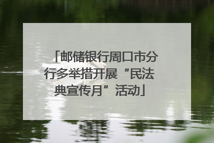 邮储银行周口市分行多举措开展“民法典宣传月”活动