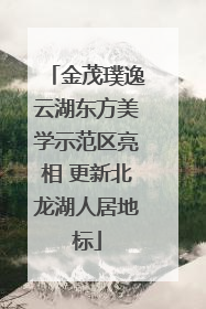 金茂璞逸云湖东方美学示范区亮相 更新北龙湖人居地标