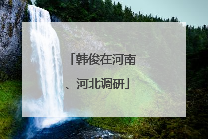韩俊在河南、河北调研