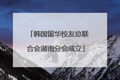 韩国留华校友总联合会湖南分会成立