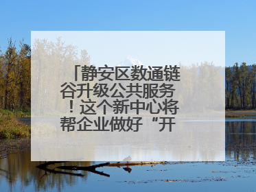 静安区数通链谷升级公共服务！这个新中心将帮企业做好“开门四件事”