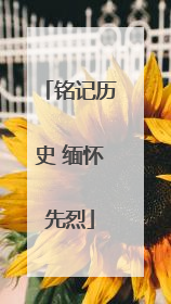 铭记历史 缅怀先烈