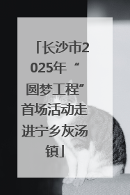 长沙市2025年“圆梦工程”首场活动走进宁乡灰汤镇