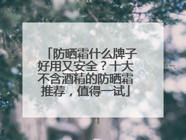 防晒霜什么牌子好用又安全？十大不含酒精的防晒霜推荐，值得一试