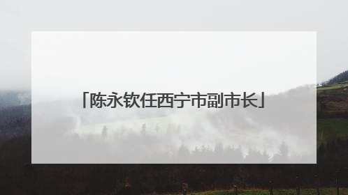 陈永钦任西宁市副市长