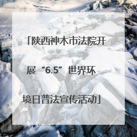 陕西神木市法院开展“6.5”世界环境日普法宣传活动