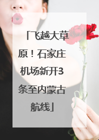 飞越大草原！石家庄机场新开3条至内蒙古航线