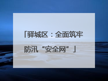 驿城区：全面筑牢防汛“安全网”
