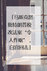马斯克怒批特朗普税改法案“令人作呕”，白宫回击