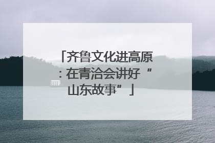 齐鲁文化进高原：在青洽会讲好“山东故事”