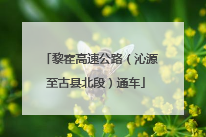 黎霍高速公路（沁源至古县北段）通车
