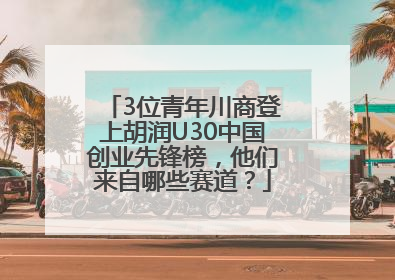 3位青年川商登上胡润U30中国创业先锋榜，他们来自哪些赛道？