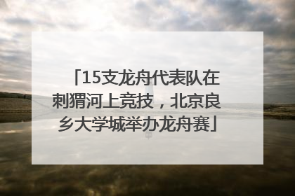 15支龙舟代表队在刺猬河上竞技，北京良乡大学城举办龙舟赛