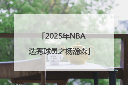 2025年NBA选秀球员之杨瀚森