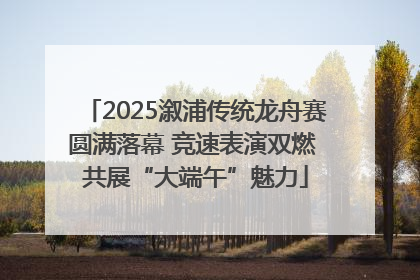 2025溆浦传统龙舟赛圆满落幕 竞速表演双燃 共展“大端午”魅力