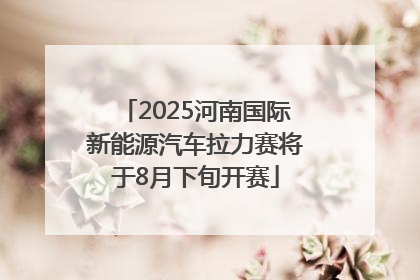 2025河南国际新能源汽车拉力赛将于8月下旬开赛
