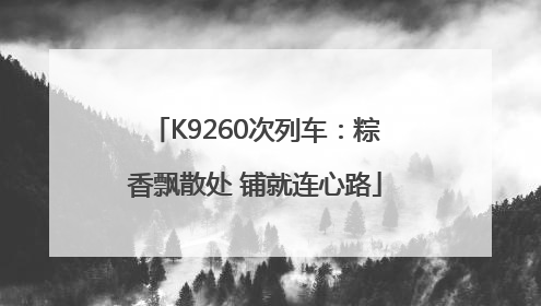 K9260次列车：粽香飘散处 铺就连心路